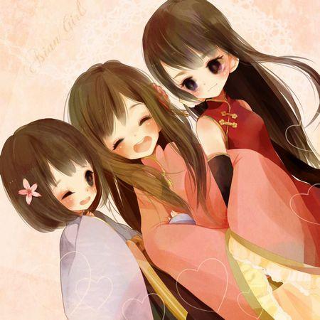 三个人在一起的姐妹头像