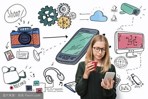 现在通讯工具简笔画