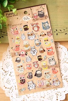 funny进口贴纸韩国文具 日记本装饰可爱动物卡通diy相册手帐贴画