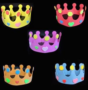 活动皇冠亲子派对活动道具生日节日皇冠头饰eva生日皇冠圆5色