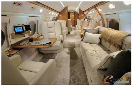 湾流(gulfstream)典型机舱