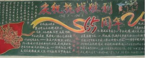 弘扬反法西斯精神黑板报内容