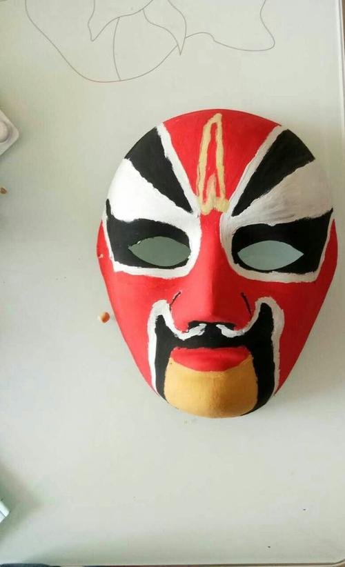 手绘脸谱棒棒哒南部县小学生作品