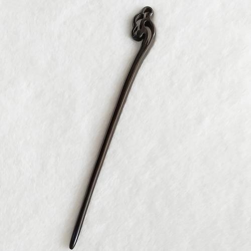 纤歌手工加长款22厘米超长黑檀木发簪如意长发盘发钗子国风发饰