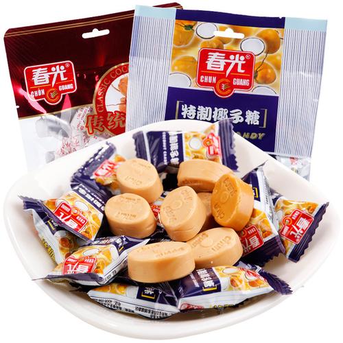 椰子原汁原味特浓糖利硬糖零食 250g 海南特产春光传统特制椰子糖