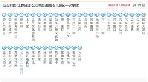 汕头11路汕头11路公交车路线汕头公交车线路查询