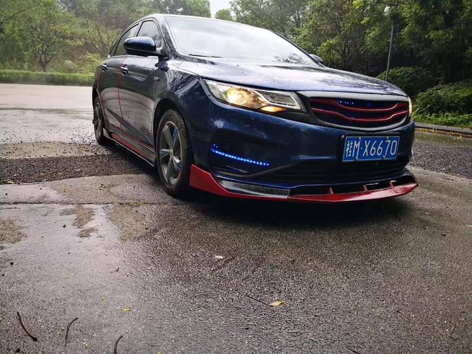 pp塑料1819吉利帝豪gl改装小包围新款gl前铲后唇侧群加装大尾翼