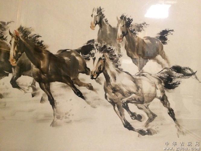 朝鲜一级画家贤光哲骏马图