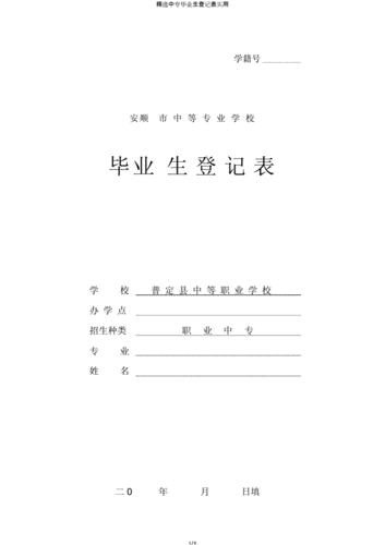 精选中专毕业生登记表实用.doc 6页