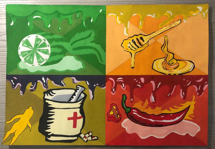 酸甜苦辣色彩构成