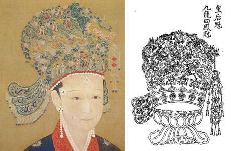 古代出嫁凤冠简笔画