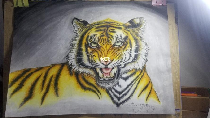 虎手稿#彩铅画#_彩铅画_纹身_绘画_纹身手稿_文化_绘画