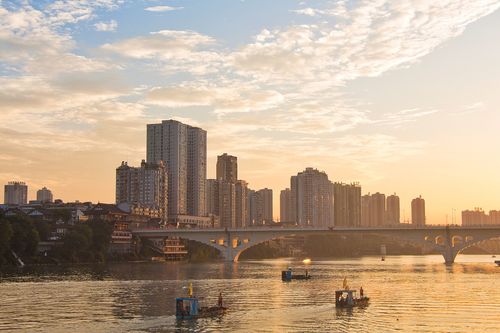 重庆市合川区的黄昏