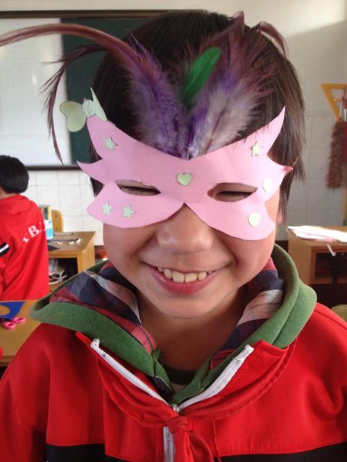 有表情的面具 五(2)班学生手工作品