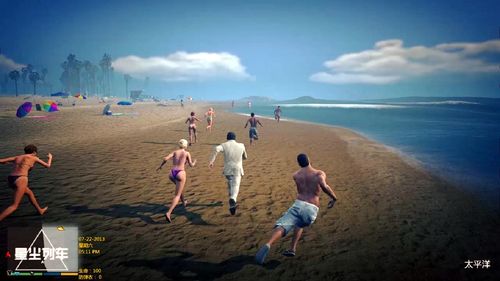 gta5:神技能!一秒定住沙滩上所有美女!