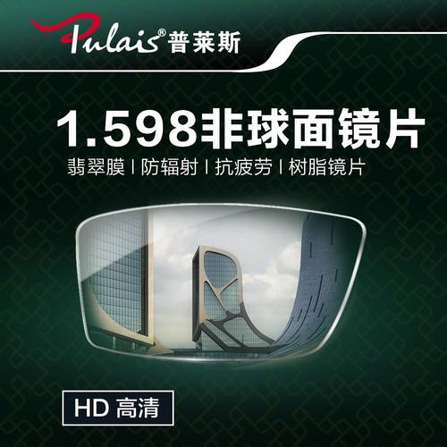 普莱斯眼镜片1.61非球面近视镜片 绿膜镜片 防辐射好清晰2片价位