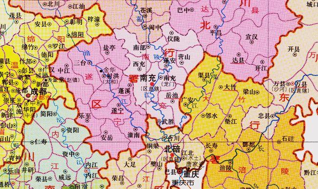 四川省的区划调整18个地级市之一南充市为何有9个区县