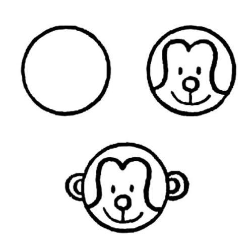 不同阶段头部简笔画