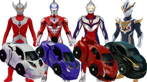 趣味玩具:奥特曼怪兽变形赛车对战赛罗奥特曼,超人力