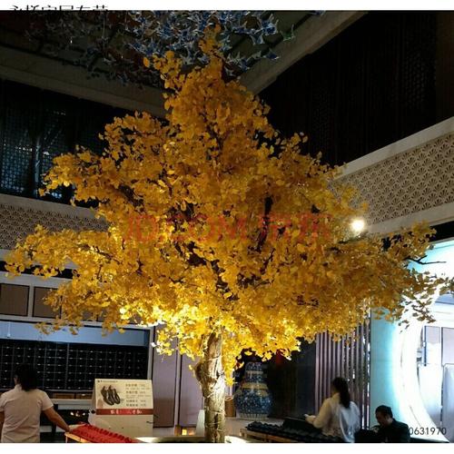 仿真银杏树金色许愿树樱花梧桐定制婚庆酒店造景室内装饰人气假树 主