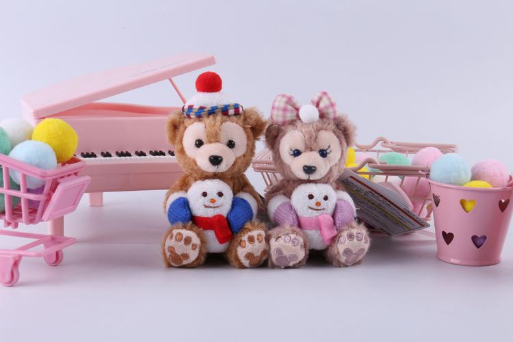 冬季圣诞系列星黛露达菲熊雪莉玫卡通可爱毛绒公仔玩具挂件挂饰