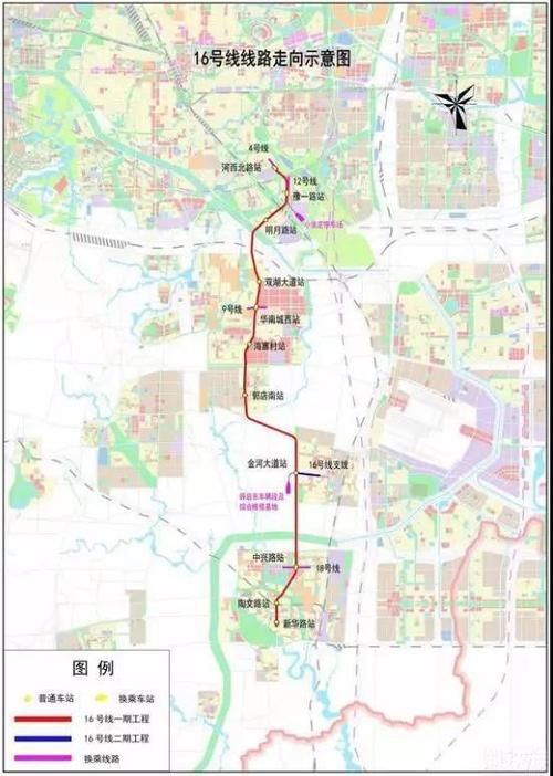 线(正在规划) 郑州地铁16号线,规划起始于鼎瑞街站,终点至新郑站,线路