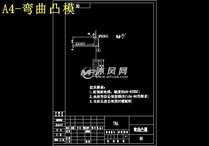 弯曲凸模