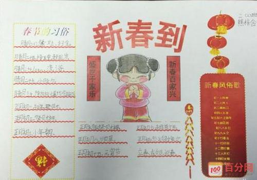 六年级春节手抄报图片集