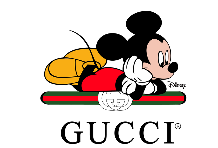卡通动漫米奇潮牌gucci印花矢量图服装裁片t恤烫图印花花型素材