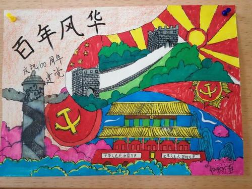 童心向党育红小学七一绘画比赛部分作品