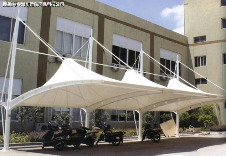 张拉膜遮阳棚,膜结构停车棚广受市场青睐