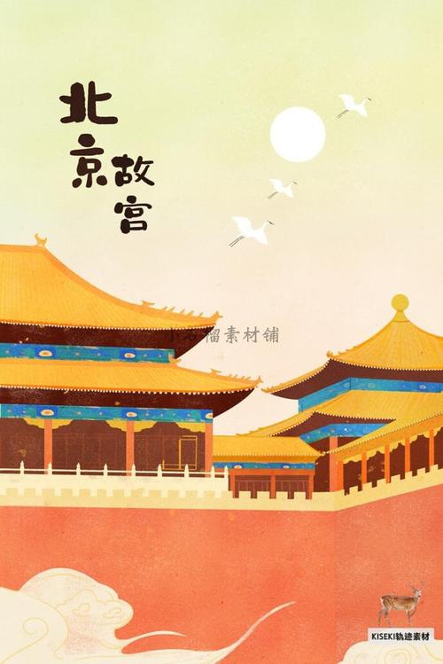 古典建筑名胜古迹天坛钟楼鼓楼故宫中式海报psd设计素材psd427