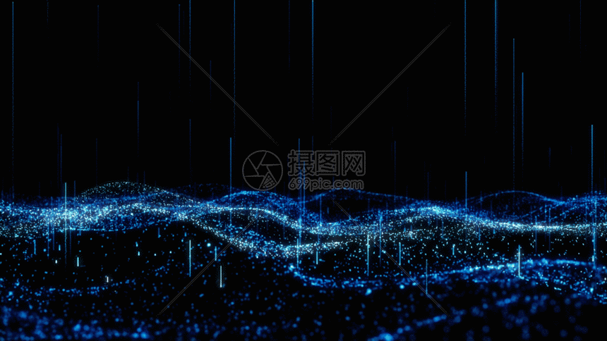 蓝色科技粒子gif