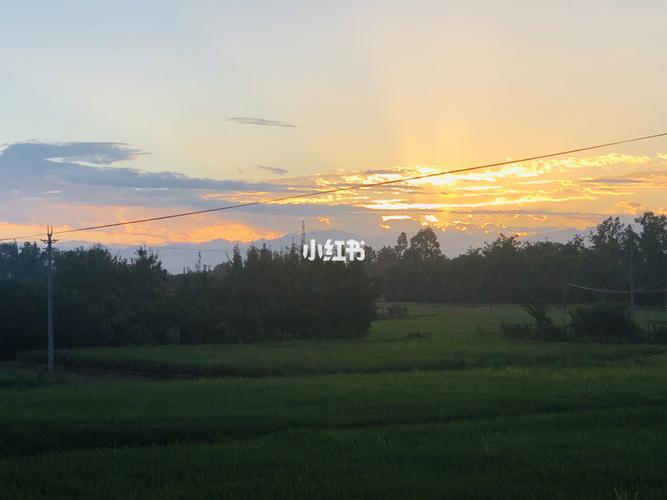 夕阳下的农村_夕阳_出行_出行其他