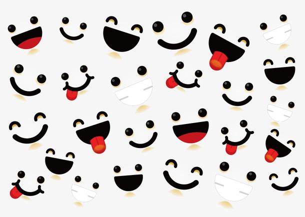 矢量图创意笑脸表情