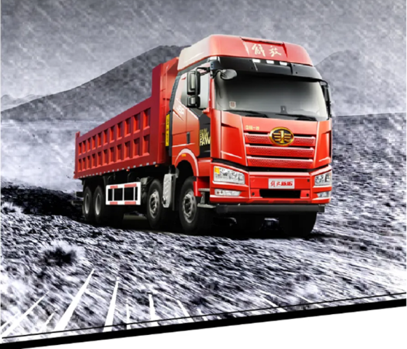 卡车频道 重卡资讯 解放新j6p 8×4 公路运输 劲领版 强劲来袭,霸气