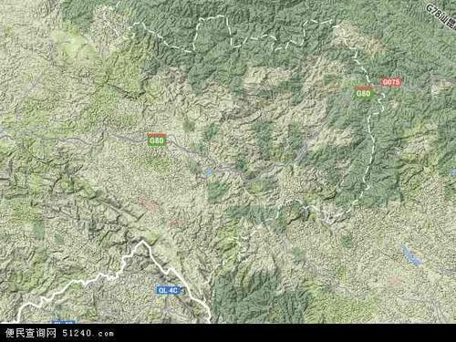中国云南省文山壮族苗族自治州富宁县地图(卫星地图)