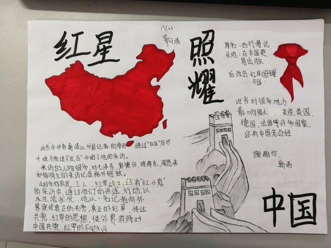 2020暑假《红星照耀中国》优秀手抄报展
