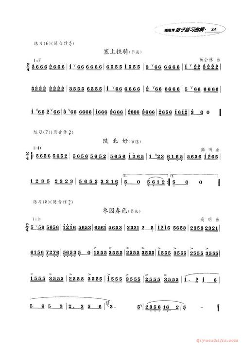 跟我学笛子练习曲集 舌动作之吐音综合练习