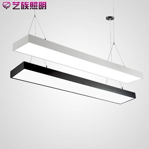 铁艺长条形吊线灯服装店铺商业工程灯具健身房灯饰 办公室吊灯 led
