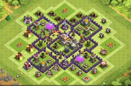 部落冲突7本防御阵型给图