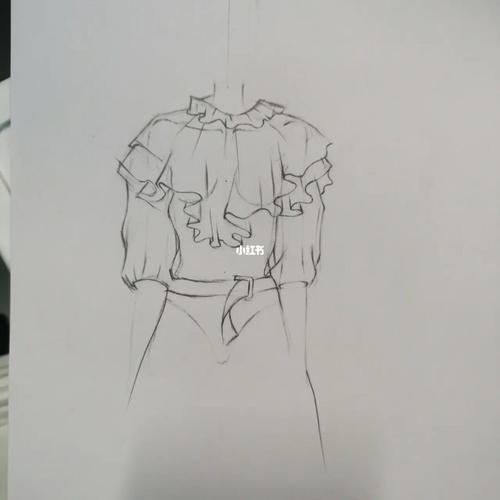 褶皱…_服装效果图_文化_绘画