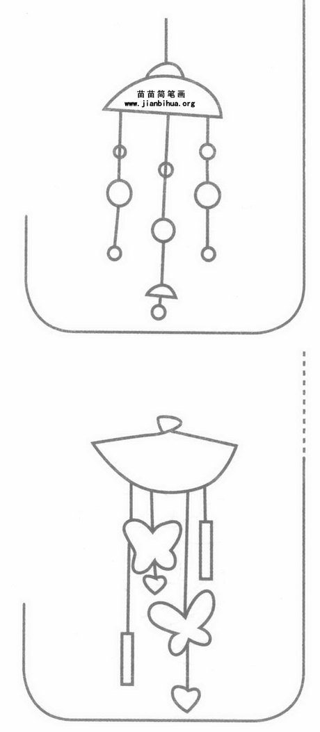 风铃的简笔画步骤