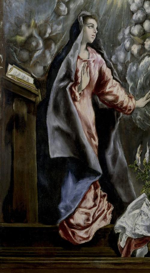 西班牙普拉多美术馆油画藏画 0929 el greco-la anunciacion-315 cm x
