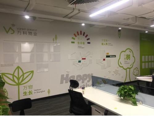 万科物业公司办公室文化墙创意设计