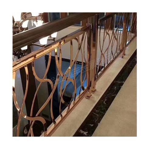 售楼部别墅庭院复式欧式豪华不锈钢楼梯扶手护栏楼梯