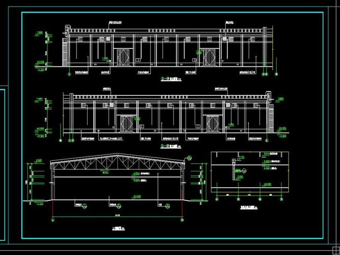 单层粮仓轻钢屋面平房仓建筑设计施工图