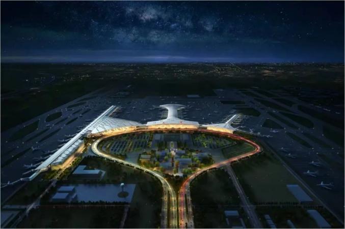 天津滨海机场三期改扩建工程效果图天津滨海国际机场定位为区域枢纽