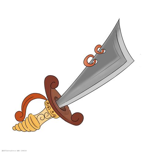 关键词:卡通环刀游戏刀插画 一把刀 玩具刀 攻击 炫酷刀具 卡通刀