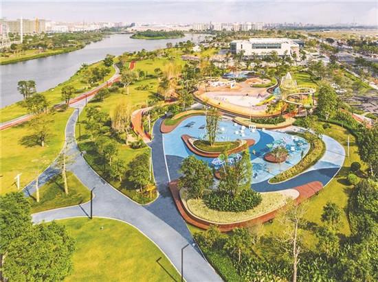 江门高新产业新城龙溪湖公园.